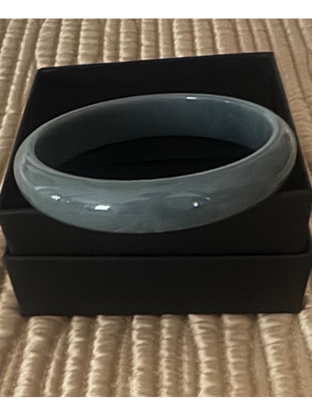 GENUINE JADE LARGE GREEN BANGLE BRACELET